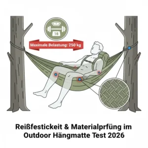 Technical chart showing the weight capacity in the outdoor hängematte test 2026.