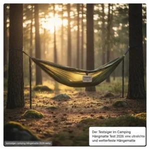 Die ausgezeichnete camping hängematte test 2026 als Testsieger-Modell präsentiert.