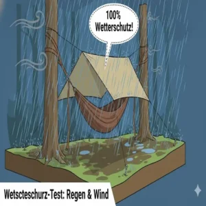 Detaillierte Anleitung für den korrekten Aufbau im hängematte test mit tarp.