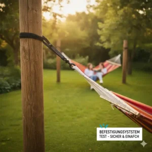 Das Aufhängesystem im Praxis-Check beim hängematte 2 personen test.