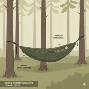 Underquilt und Wärmeschutz für positive camping hängematte erfahrungen bei Kälte.