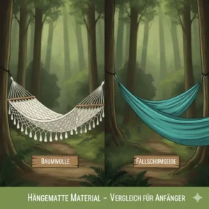 Materialunterschiede im Fokus beim hängematte test für anfänger.