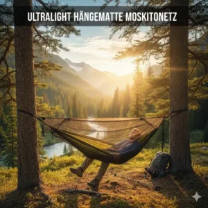 Die ultralight camping hängematte test ist mit einem integrierten Moskitonetz versehen, das Schutz vor Insekten bietet.