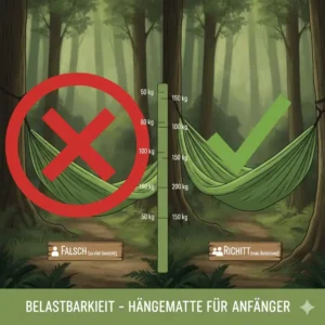 Informationen zur Tragkraft im hängematte test für anfänger.