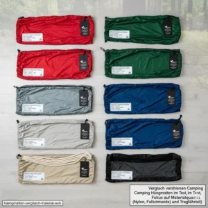 Material- und Qualitäts- test im camping hängematte test 2026 verschiedener Modelle.