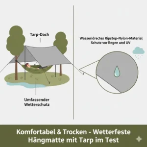 Waterproof protection setup evaluated in our outdoor hängematte test 2026.