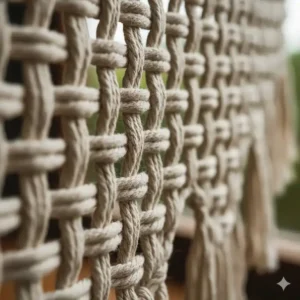 Eine detaillierte Stoff-Struktur-Analyse im hängematte premium material test.