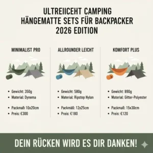 Ultraleichtes Equipment für Backpacker: camping hängematte mit tarp 2026 im Test.