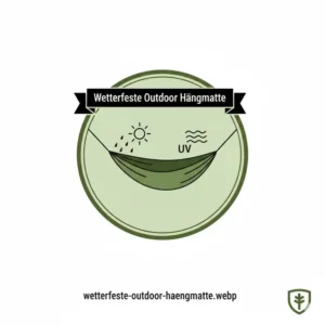 Eine reißfeste camping hängematte bei unterschiedlichen Wetterbedingungen.