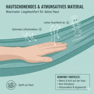 Höchster Liegekomfort auf der Haut durch hochwertiges atmungsaktive Hängematte Material.