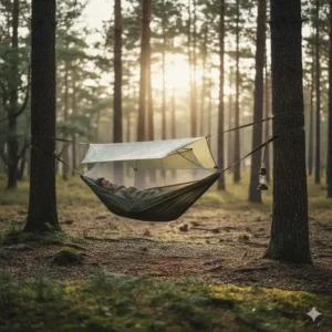 Bequem schlafen in der neuen camping hängematte mit moskitonetz 2026.