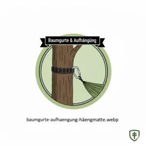 Gurte und Karabiner-Zubehör für eine reißfeste camping hängematte.