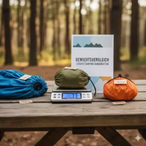 Der Gewichtsvergleich verschiedener Modelle im leichte camping hängematte test.