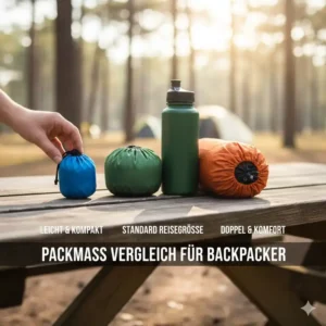 Ein Vergleich der verschiedenen Packmaße aus dem großen komfort camping hängematte test für Backpacker.