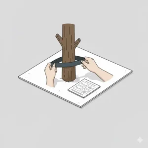 Schritt-für-Schritt Anleitung zur Befestigung der hängematte mit leichtem aufbau am Baum.