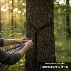 Das sicherste Befestigungssystem für Bäume im aktuellen komfort camping hängematte test.
