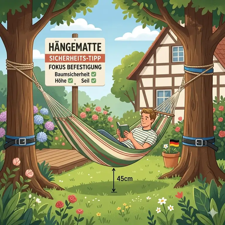 Ein umfassender Guide für die Gartenentspannung mit dem wichtigsten hängematte sicherheits tipp für die richtige Montage.