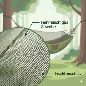 3: Detailansicht des feinmaschigen Materials von unserem moskitonetz für hängematte als Insektenschutz.