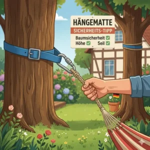 Achten Sie auf die korrekte Aufhängungshöhe als lebenswichtiger hängematte sicherheits tipp zur Sturzprävention.