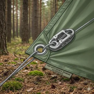 Wasserdichtes Outdoor Tarp als Wetterschutz über dem camping hängematte zubehör set