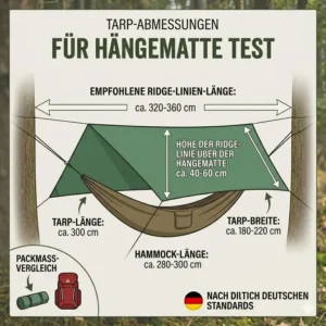 Die richtige Größe im tarp für hängematte test finden