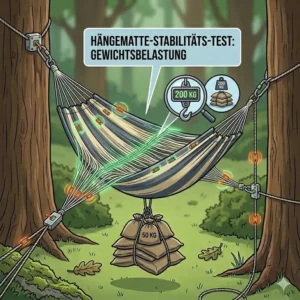 Grafische Darstellung der maximalen Traglast im hängematte stabilität test.