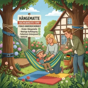 Spezielle Aufsicht und niedrige Aufhängung sind als hängematte sicherheits tipp für Familien mit Kindern essenziell.