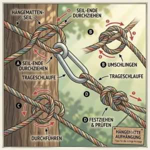 Wichtige Knotenkunde und Seilanleitungen für absolute Sicherheit im Hängematte aufhängung ratgeber.