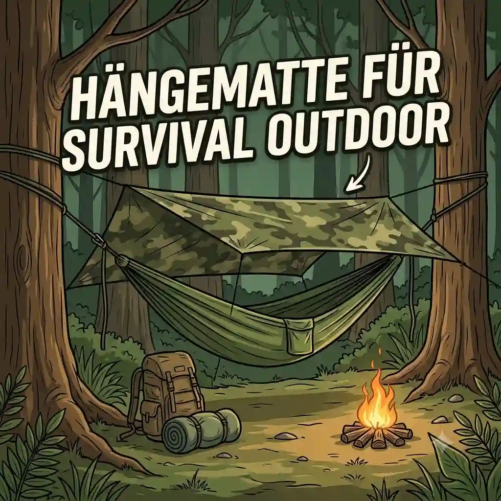 A durable hängematte für survival outdoor set up in a dense forest as a featured image.