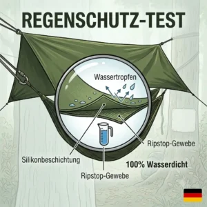 Tarp and weather protection test for amazonas hängematte camping test