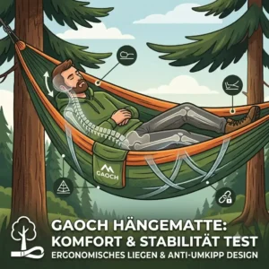 Gaoch Camping Hängematte Test - Ergonomie-Check, Anti-Umkipp-Design und Liegekomfort-Analyse