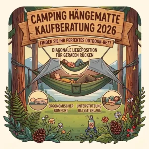Die richtige diagonale Liegetechnik für Schlafkomfort aus der Camping Hängematte Kaufberatung 2026.